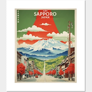 Sapporo Japan Vintage Poster Tourism Posters and Art
